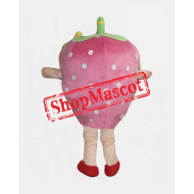 Pink Strawberry Mascot Costume