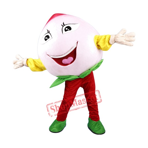 Pink Peach Mascot Costume Pink Peach Mascot Costume