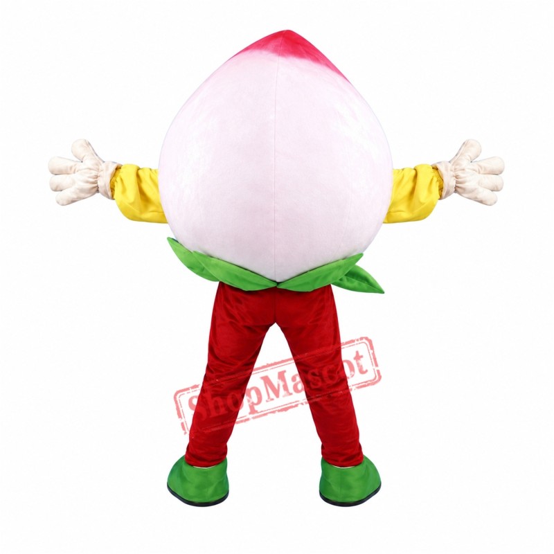 Pink Peach Mascot Costume Pink Peach Mascot Costume