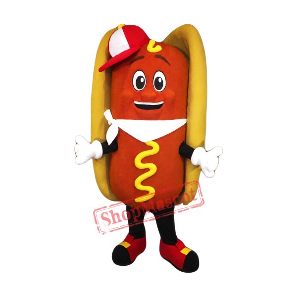 Happy Lightweight Hot Dog Mascot Costume Happy Lightweight Hot Dog Mascot Costume