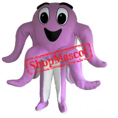 Happy Pink Octopus Mascot Costume