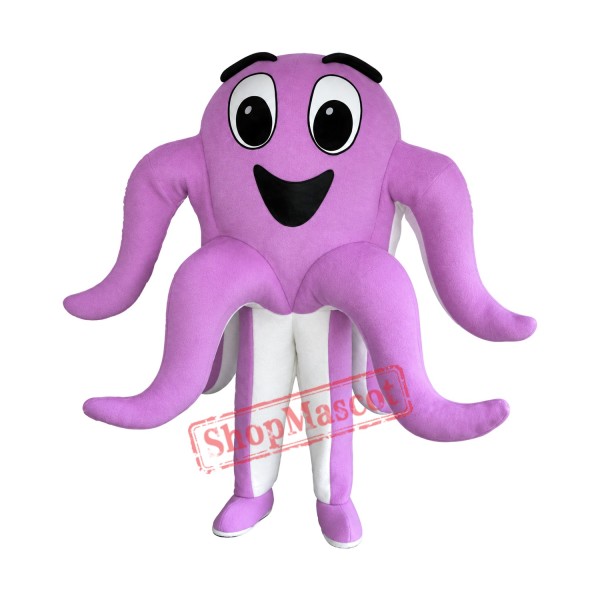 Happy Pink Octopus Mascot Costume
