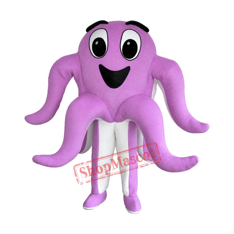 Happy Pink Octopus Mascot Costume