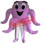 Happy Pink Octopus Mascot Costume