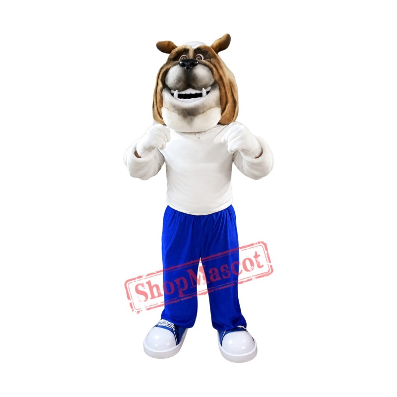 Happy Lightweight Bulldog Mascot Costume Happy Lightweight Bulldog Mascot Costume