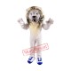 Fierce White Lion Mascot Costume Fierce White Lion Mascot Costume