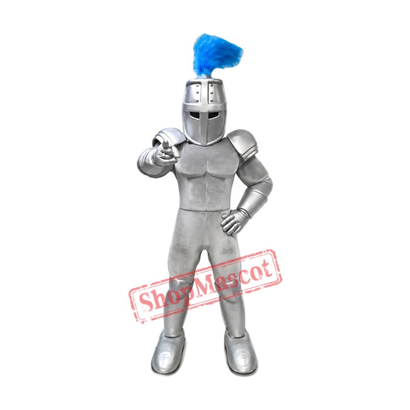 Power Silver Knight Mascot Costume Power Silver Knight Mascot Costume