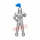 Power Silver Knight Mascot Costume Power Silver Knight Mascot Costume