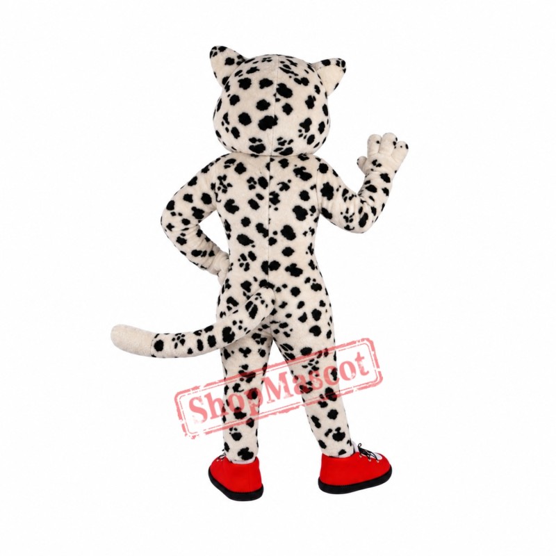 Happy Snow Leopard Mascot Costume Happy Snow Leopard Mascot Costume