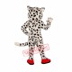 Happy Snow Leopard Mascot Costume Happy Snow Leopard Mascot Costume
