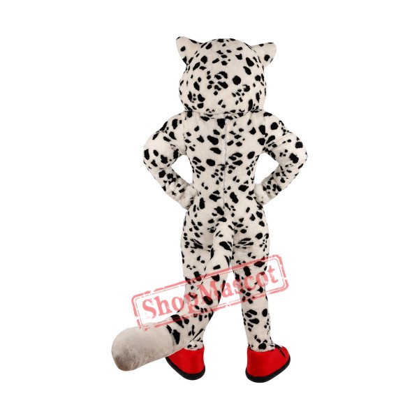Happy Snow Leopard Mascot Costume Happy Snow Leopard Mascot Costume
