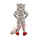 Happy Snow Leopard Mascot Costume Happy Snow Leopard Mascot Costume
