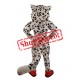 Happy Snow Leopard Mascot Costume