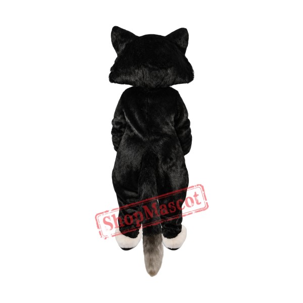 Happy Black Cat Mascot Costume