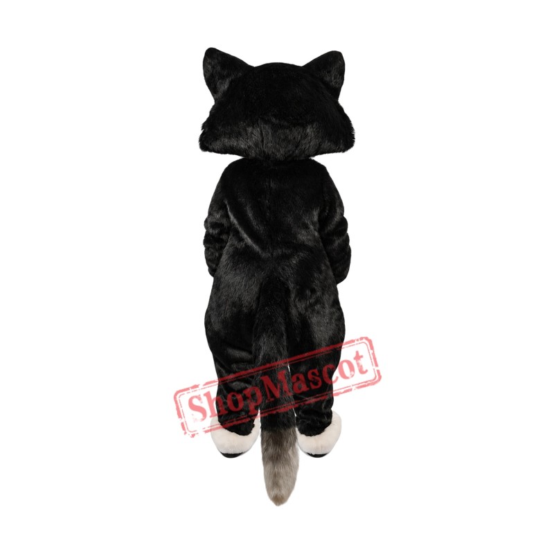 Happy Black Cat Mascot Costume Happy Black Cat Mascot Costume
