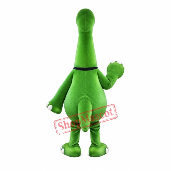 Happy Green Dinosaur Mascot Costume Happy Green Dinosaur Mascot Costume