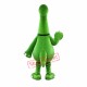 Happy Green Dinosaur Mascot Costume
