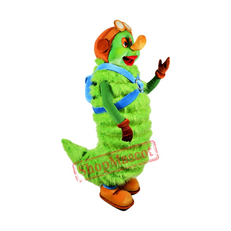 Green Caterpillar Mascot Costume Green Caterpillar Mascot Costume