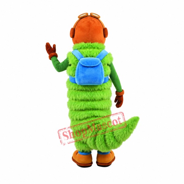 Green Caterpillar Mascot Costume Green Caterpillar Mascot Costume