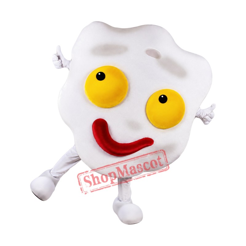 Fried Egg Mascot Costume Fried Egg Mascot Costume