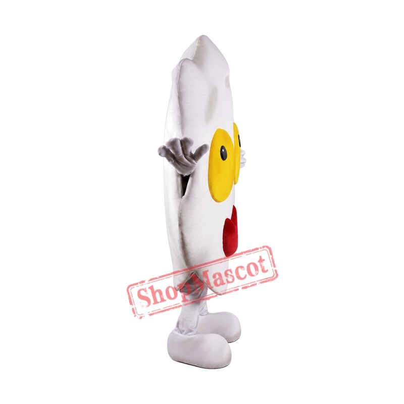 Fried Egg Mascot Costume Fried Egg Mascot Costume
