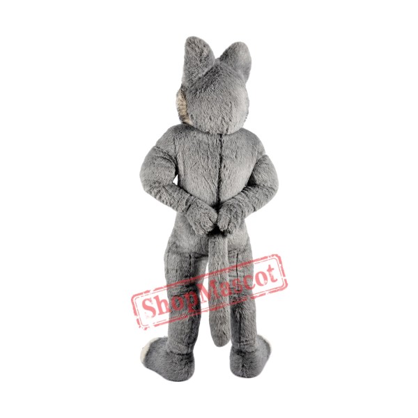Grey Furry Wolf Mascot Costume Grey Furry Wolf Mascot Costume