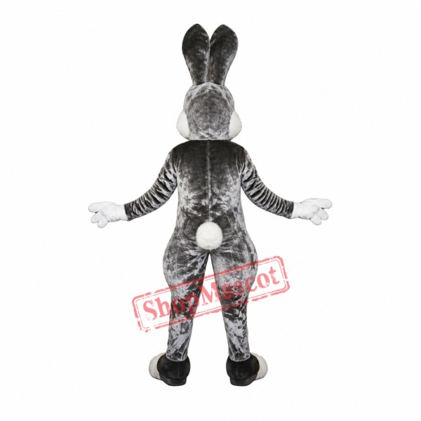Black White Pink Rabbit Mascot Costume