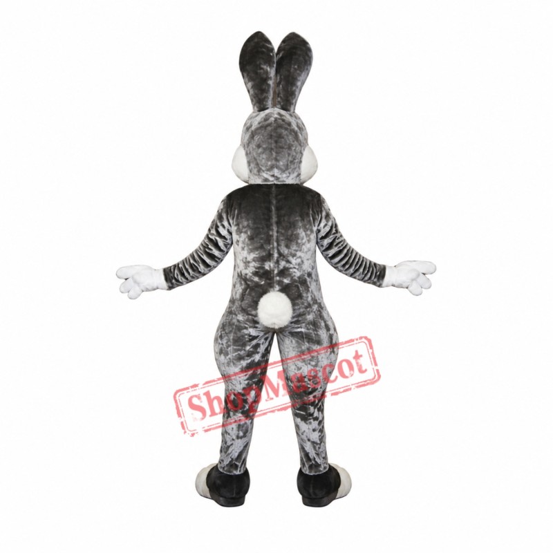 Black White Pink Rabbit Mascot Costume Black White Pink Rabbit Mascot Costume