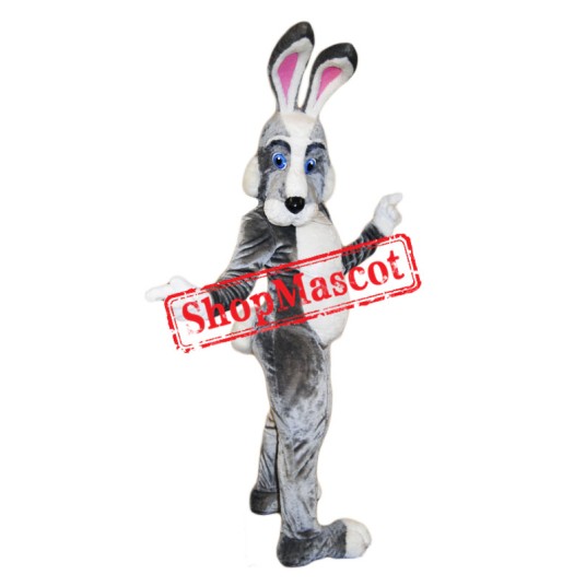 Black White Pink Rabbit Mascot Costume