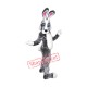 Black White Pink Rabbit Mascot Costume Black White Pink Rabbit Mascot Costume