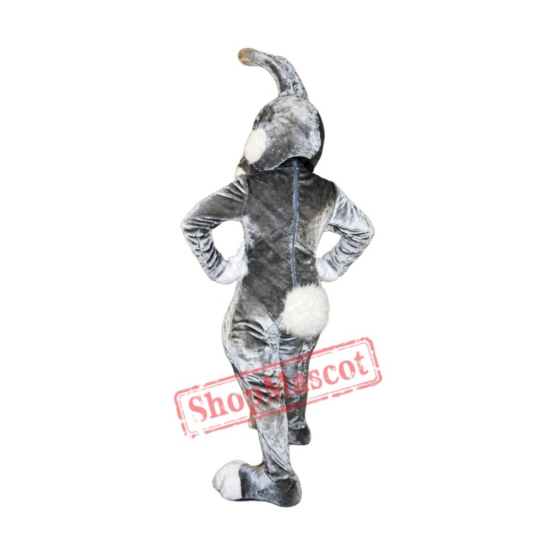 Black White Pink Rabbit Mascot Costume Black White Pink Rabbit Mascot Costume