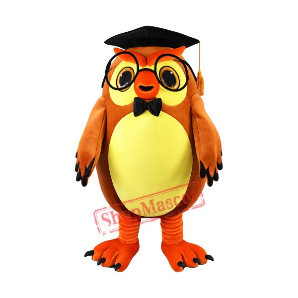 Learned Owl Mascot Costume