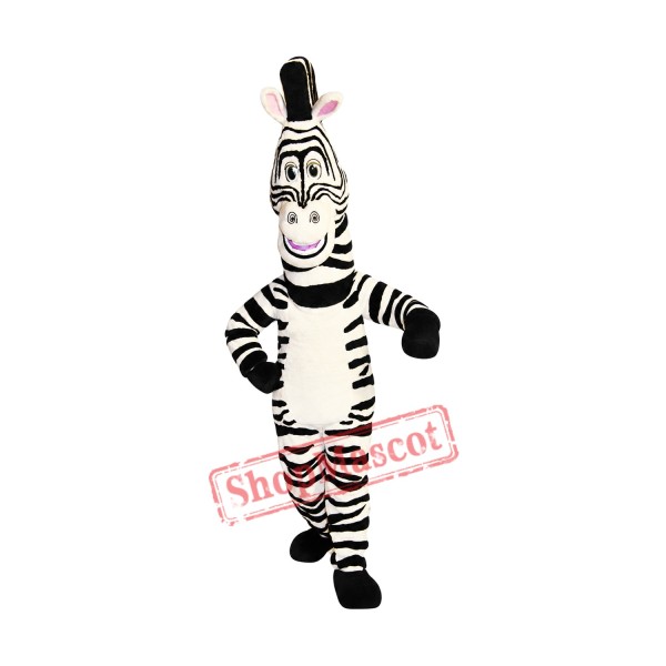 Happy Lightweight Zebra Mascot Costume