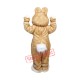 Brown Pink Bunny Mascot Costume Brown Pink Bunny Mascot Costume