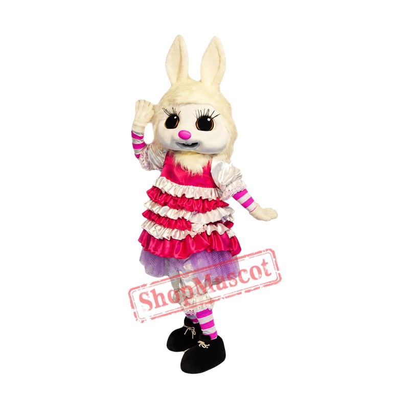 Fashion White Rabbit Mascot Costume Fashion White Rabbit Mascot Costume