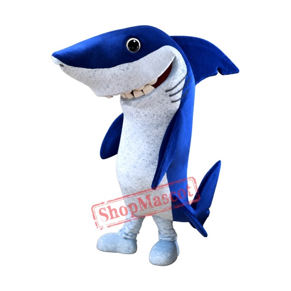 Professional Quality Blue Shark Mascot Costume
