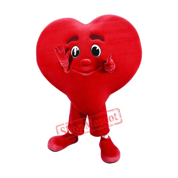Super Cute Red Heart Mascot Costume