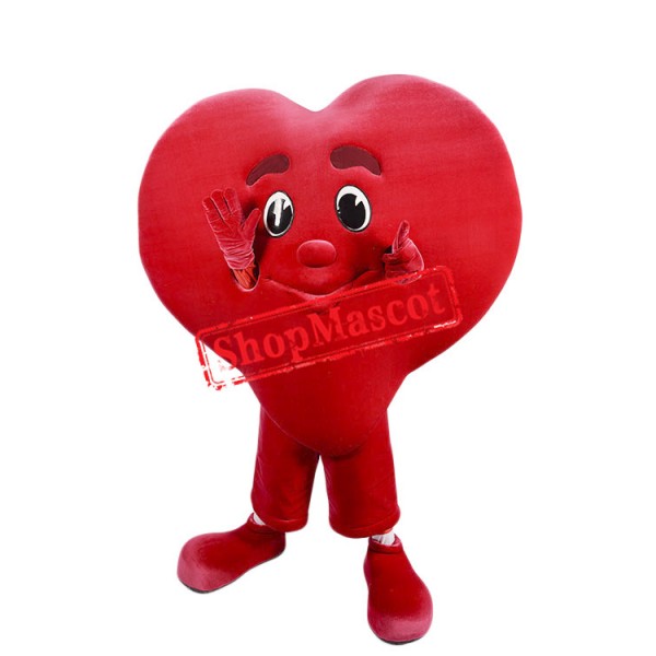 Super Cute Red Heart Mascot Costume