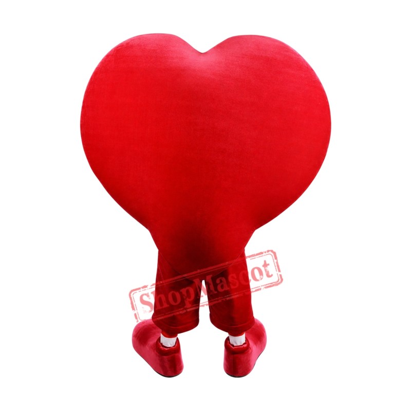 Super Cute Red Heart Mascot Costume Super Cute Red Heart Mascot Costume