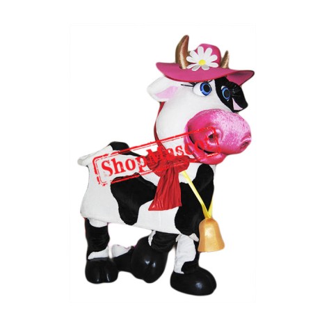 Beautiful Cow Mascot Costume Free Shipping