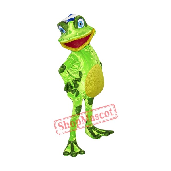 Smiling Frog Mascot Costume