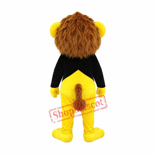Cute Yellow Lion Mascot Costume