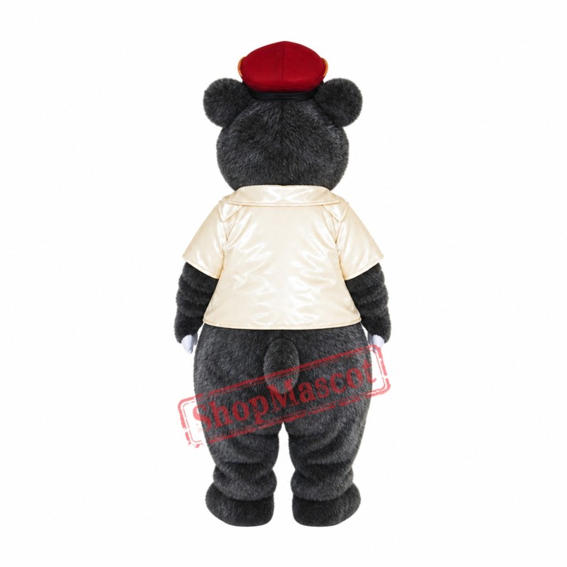Happy Lightweight Grey Bear Mascot Costume Happy Lightweight Grey Bear Mascot Costume