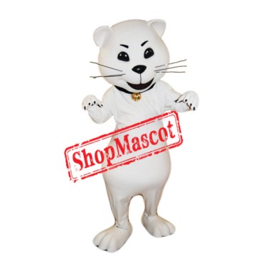 Top Quality White Cat Mascot Costume