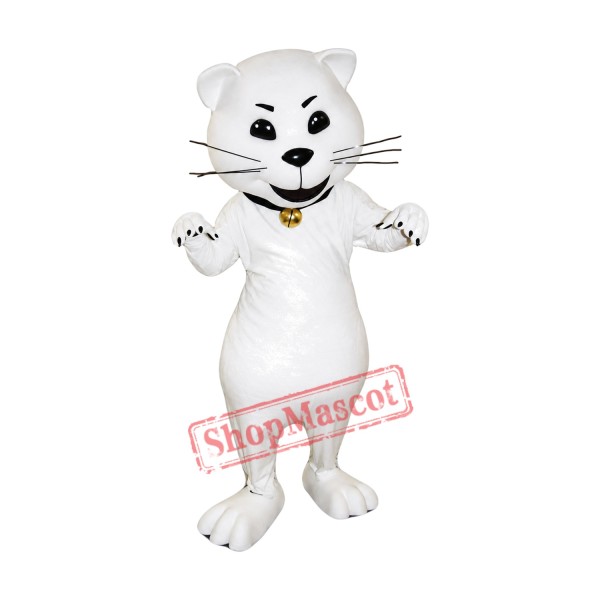 Top Quality White Cat Mascot Costume