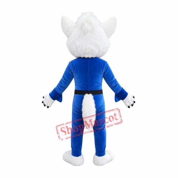 Friendly White Fox Mascot Costume Friendly White Fox Mascot Costume