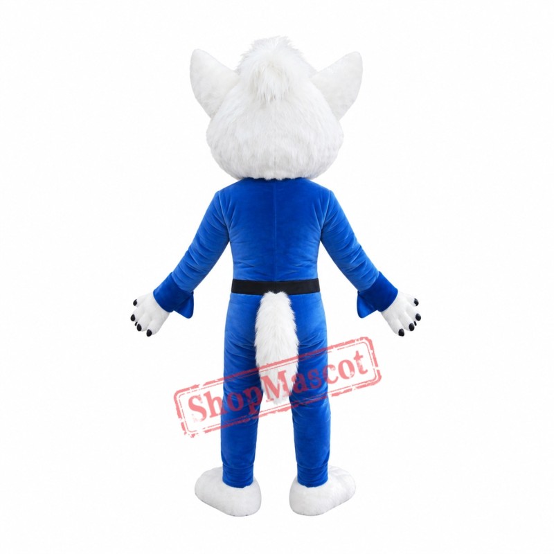 Friendly White Fox Mascot Costume Friendly White Fox Mascot Costume