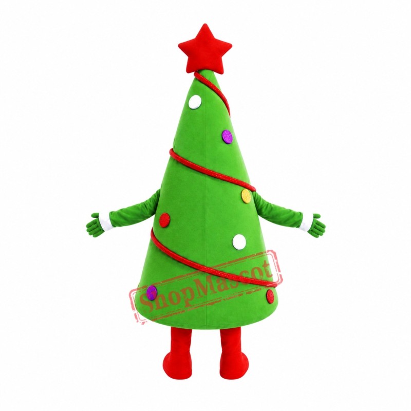 Happy Lightweight Christmas Tree Mascot Costume