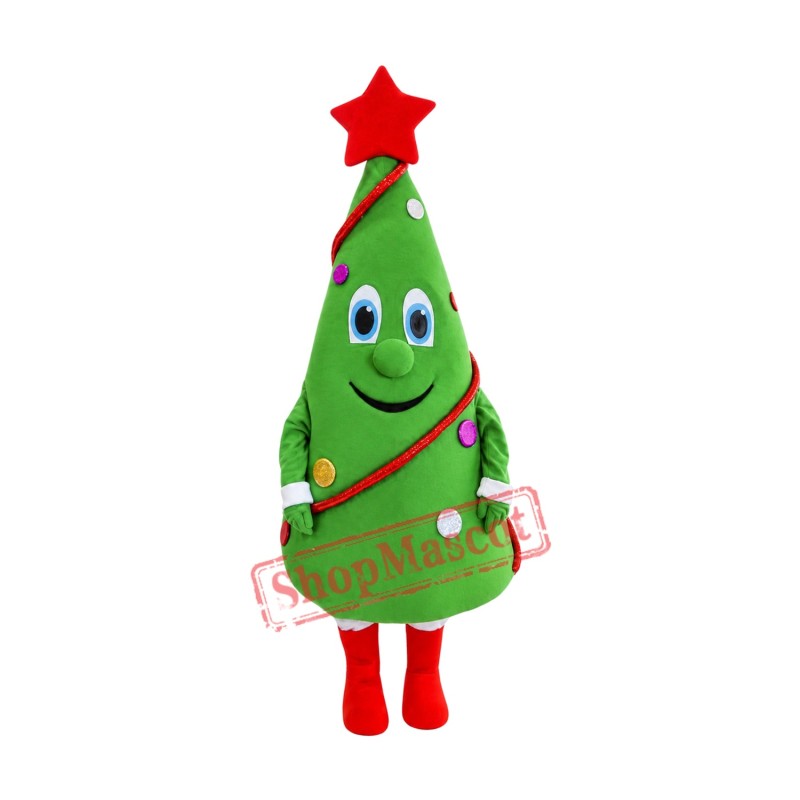 Happy Lightweight Christmas Tree Mascot Costume