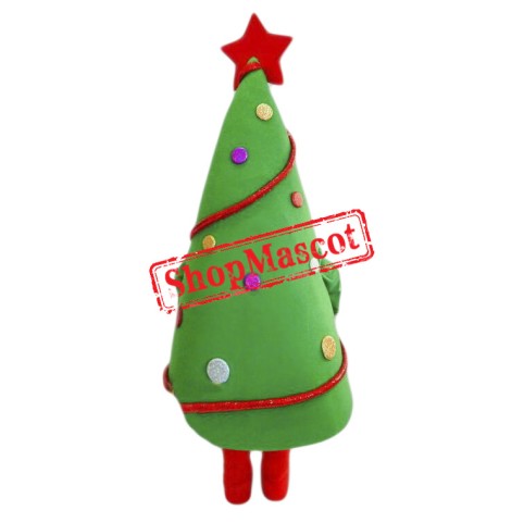 Happy Lightweight Christmas Tree Mascot Costume